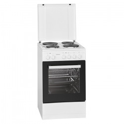 Cuisinière éléctrique 4 plaques et four de 48L Bomann EH 561 blanc